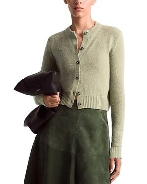 Altuzarra Thea Button Front Cardigan Sweater in Sea Foam Green Medium
